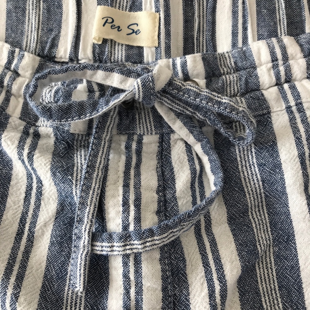 White And Denim Color Capri Pants